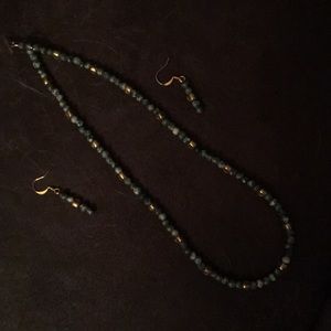 Handmade necklace and earring set